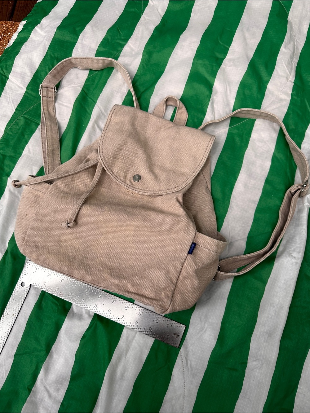 BAGGU canvas duck drawstring backpack